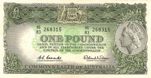 Australia - 1 Pound - P-34a - 1961-1965 dated Foreign Paper Money